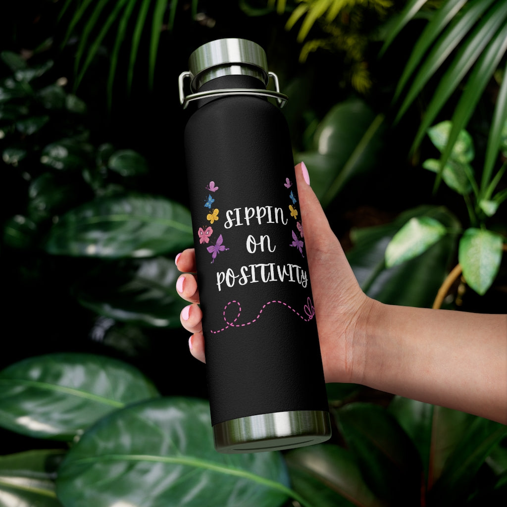 Sippin' Stainless Steel Water Bottle (Black)